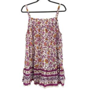 Old Navy Women's Floral Baby Doll Tank Top Blouse Size 1X
